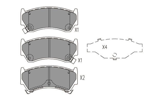 KAVO PARTS Jarrupala, levyjarru KBP-6605